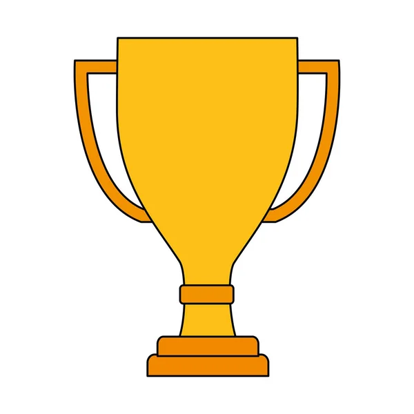 Trophy award cup isolated icon — Stock Vector