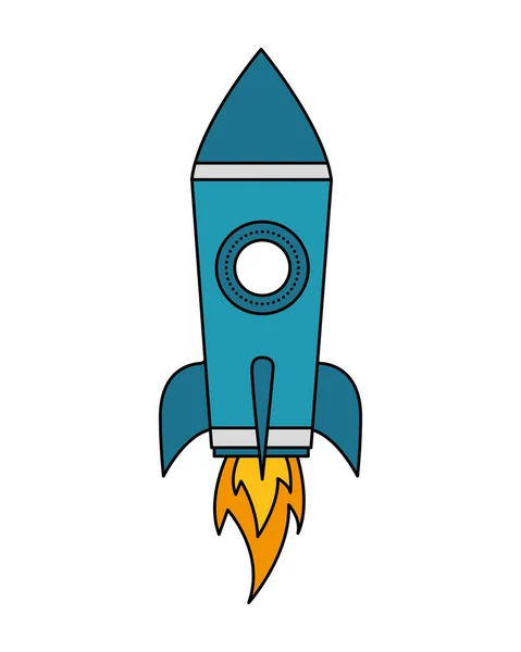 Uruchomienie rakiety obraz startowy kreskówka — Wektor stockowy