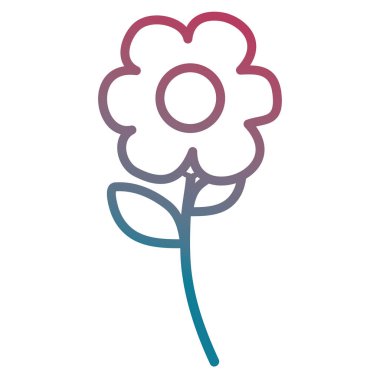 çiçek ve yapraklar dekoratif simgesi