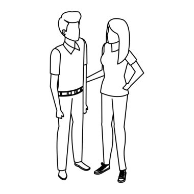 Çift avatar karakter simgeler