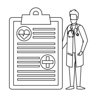 stetoskop ve sipariş ile doktor