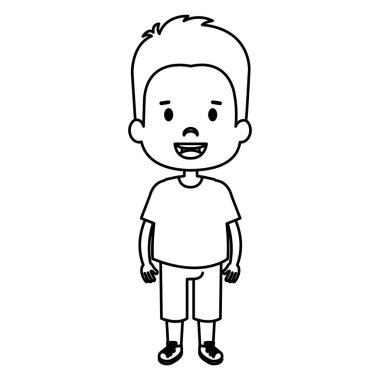 Mutlu küçük çocuk karakteri