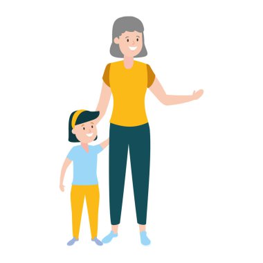 Büyükanne torunu ile