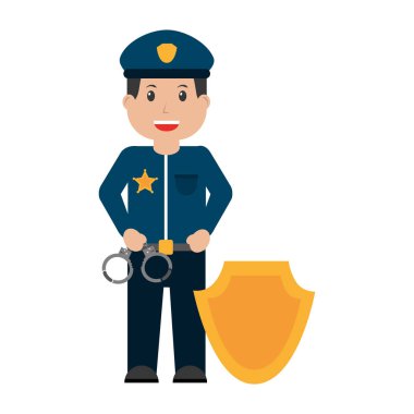 kelepçe kalkan amblemi ile polis