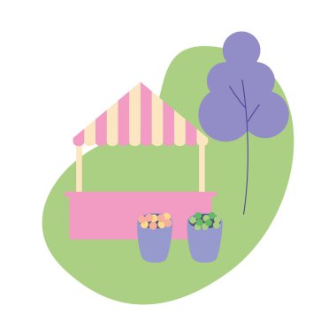 park peyzaj ağaç kova kabini akar