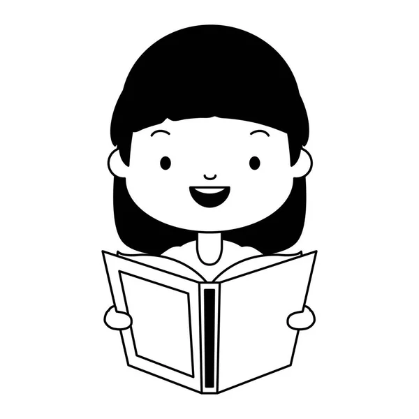 Meisje wereld boek dag — Stockvector