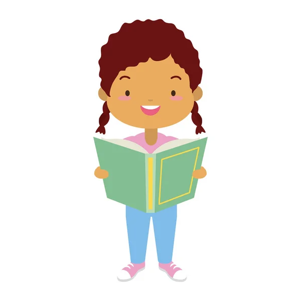 Girl world book day — Stock Vector