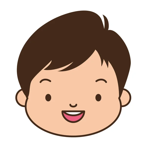Симпатичное счастливое лицо мальчика — стоковый вектор