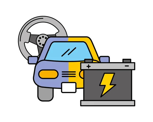 Peinture voiture batterie service automobile — Image vectorielle