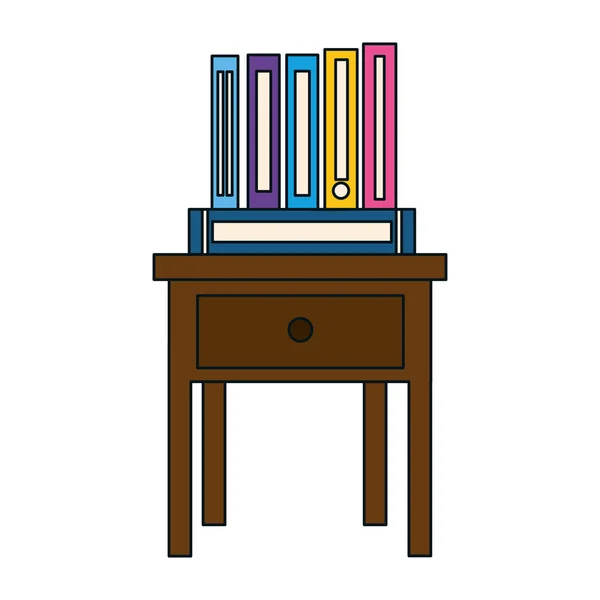 Books on bedside table icon — Stock Vector