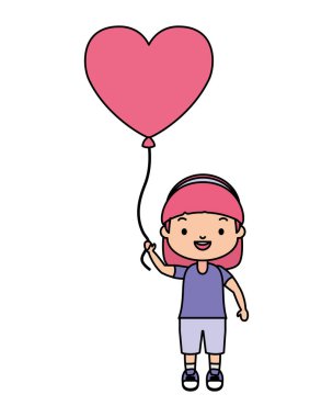 Balon ile mutlu kız