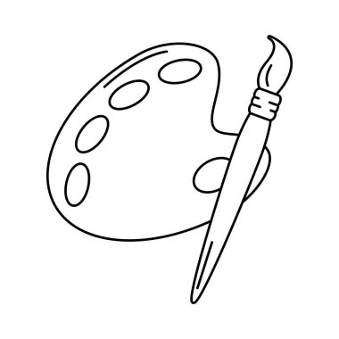 fırça yalıtılmış simgesi ile renk paleti