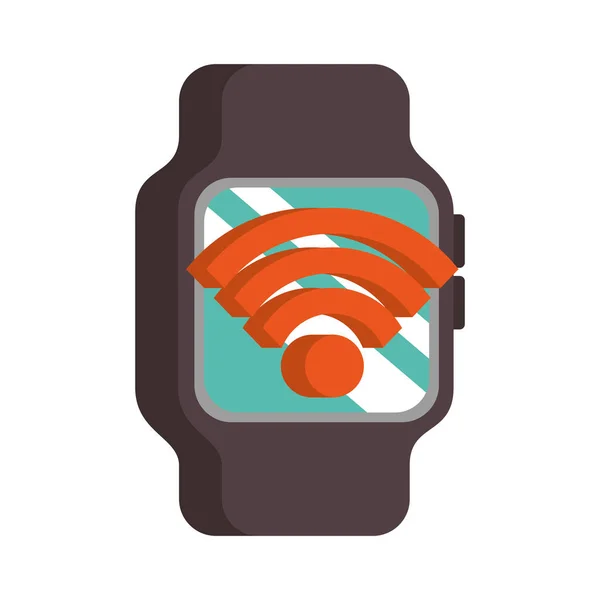 Tecnologia wearable relógio inteligente pagamento nfc — Vetor de Stock