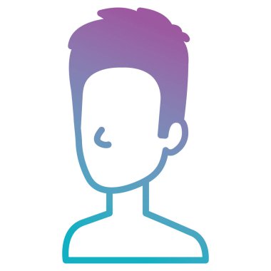 genç adam gömleksiz avatar karakter