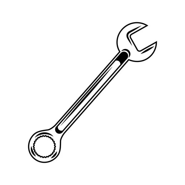 Herramienta reparación mantenimiento llave industrial — Archivo Imágenes Vectoriales