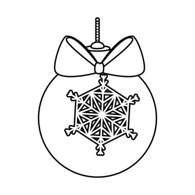 Noel top asılı izole simgesi