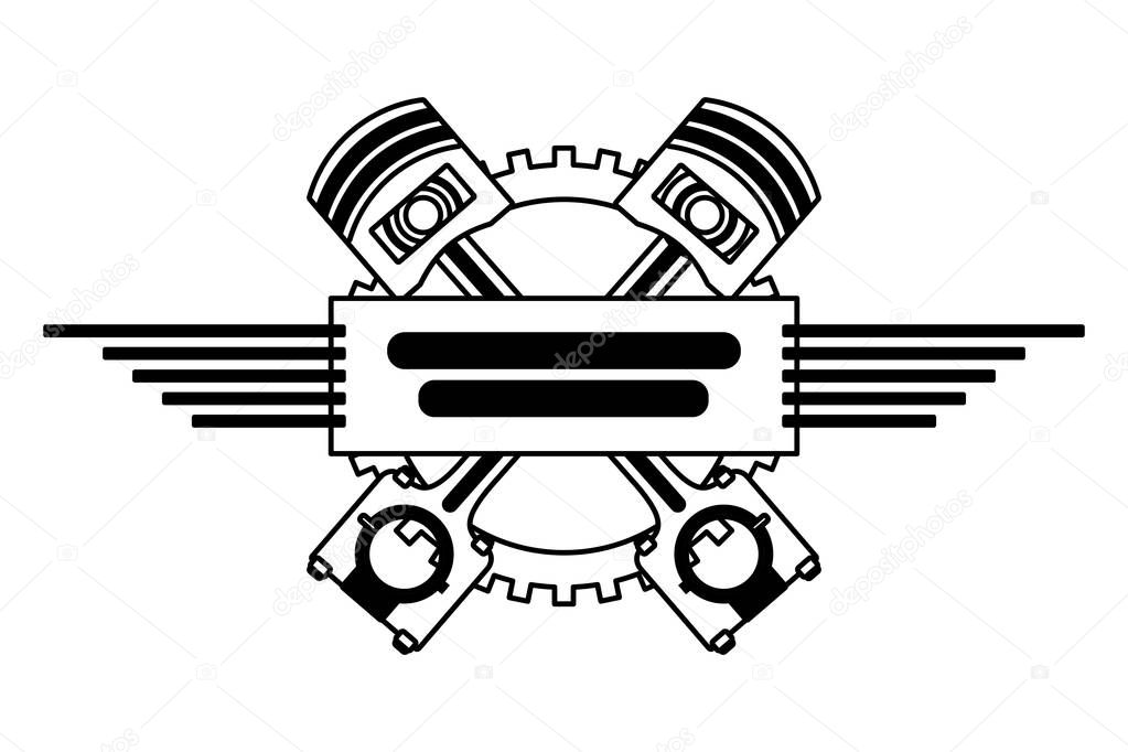 crossed pistons gear engine industry automotive