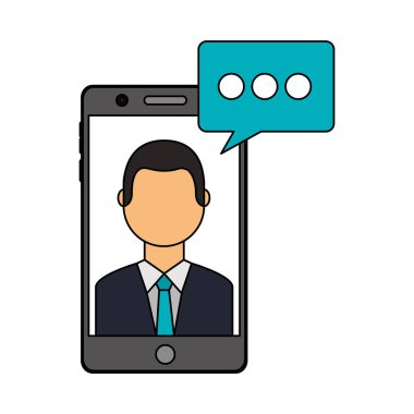 adam konuşma balonu sosyal medya ile mobil