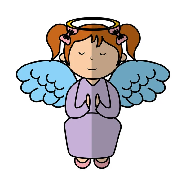 小女孩天使角色 — 图库矢量图片