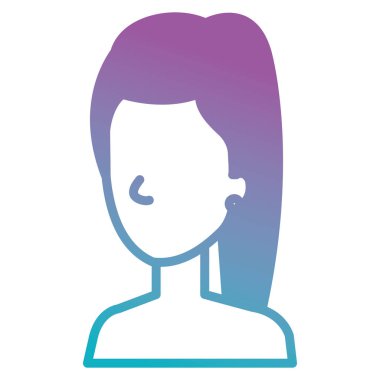 güzel ve genç kadın gömleksiz karakter