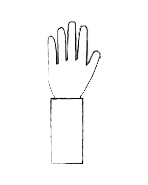 Menselijke geïsoleerde handpictogram — Stockvector