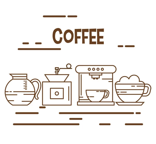 Koffie vectorillustratie — Stockvector