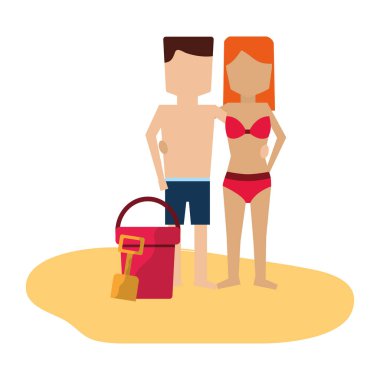 plajda mayo ile çift