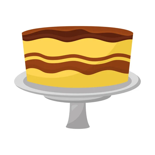 Tatlı kek izole simgesi — Stok Vektör