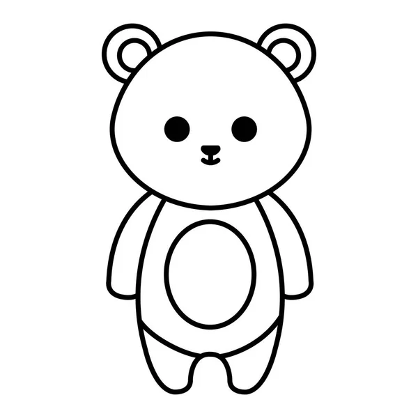 可爱的熊温柔的性格 — 图库矢量图片