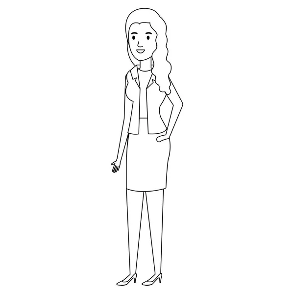 Mujer de negocios avatar carácter icono — Vector de stock