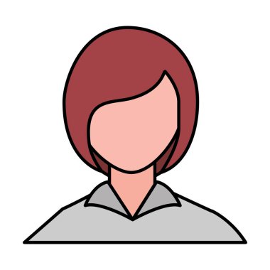 Beyaz arka planda kadın portresi