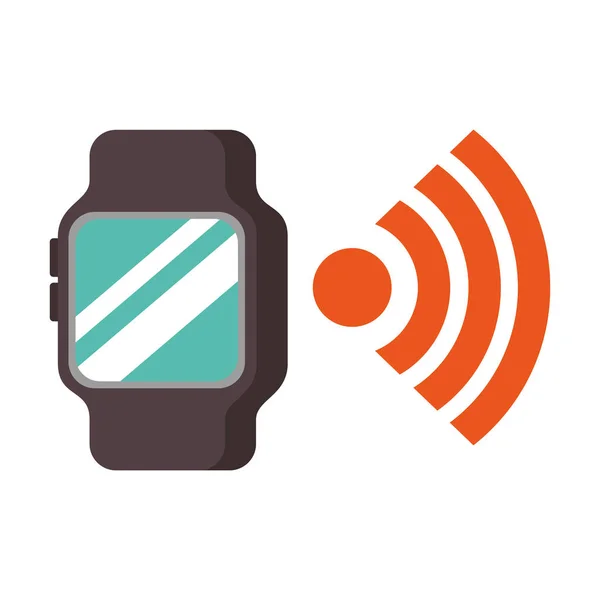 Smartwatch wireless signal nfc payment — Stock Vector