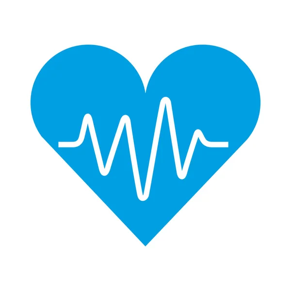 Corazón médico latidos ritmo cardiaco cardio — Vector de stock