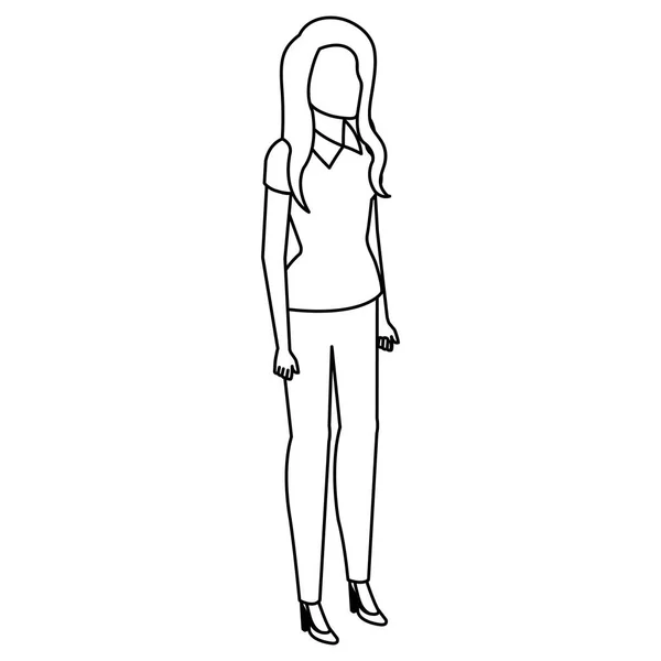 Mujer de negocios avatar carácter icono — Vector de stock