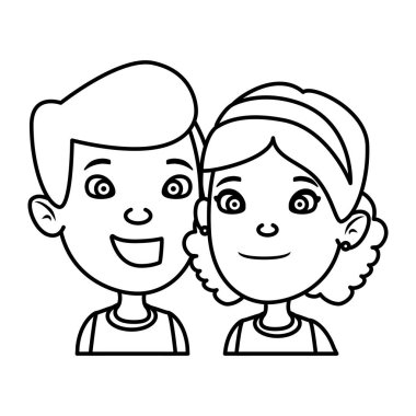 sevimli küçük çift çocuklar