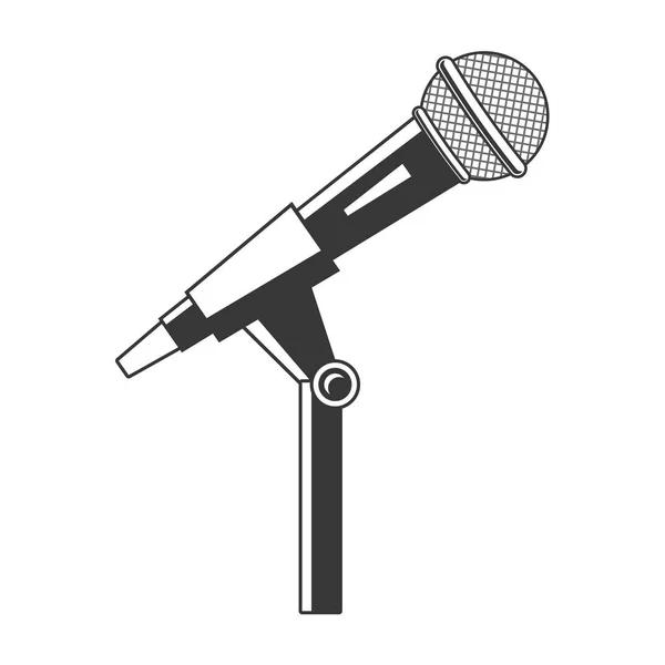 Icono de sonido del micrófono — Vector de stock
