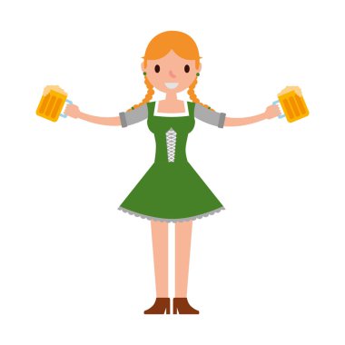 bira kavanoz ile Alman kadın