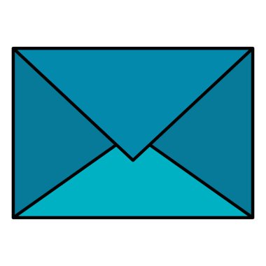 Zarf posta izole simgesi