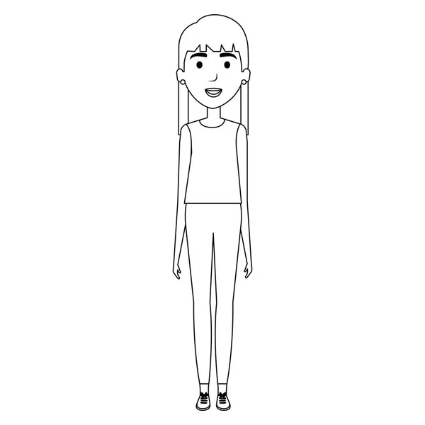 Vacker kvinna avatar character — Stock vektor