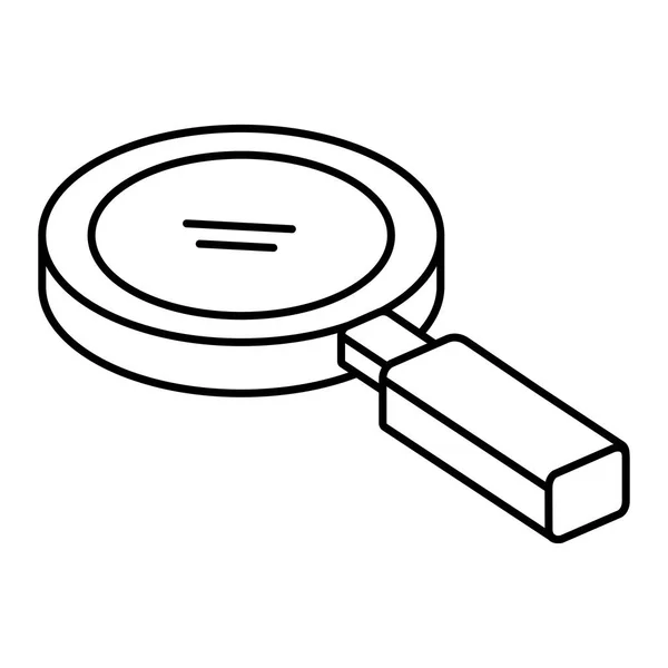 Loupe icône isométrique — Image vectorielle