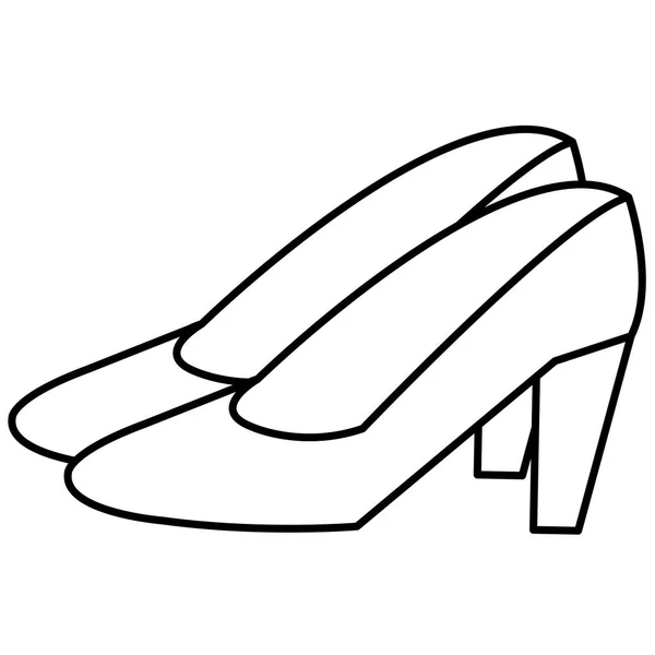 Icona scarpe tacco femminile — Vettoriale Stock
