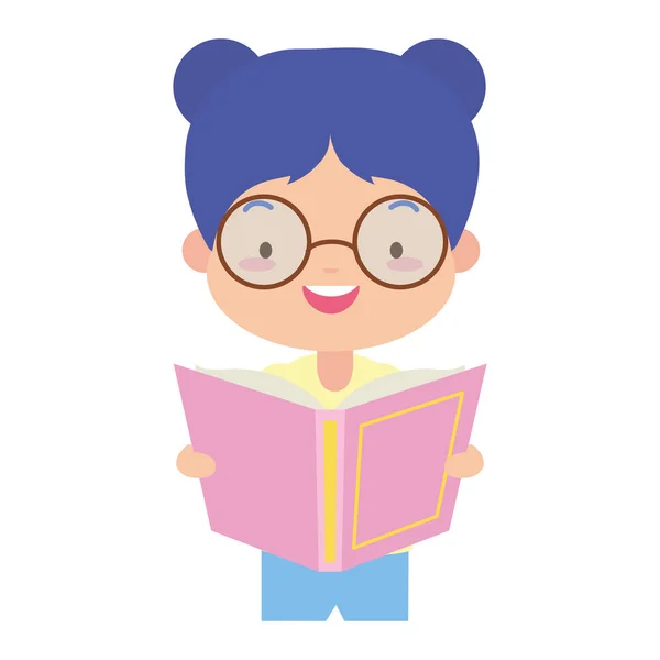 Κορίτσι κόσμο βιβλίο ημέρα — Διανυσματικό Αρχείο