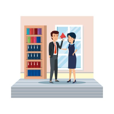 zarif iş çift megafon ile