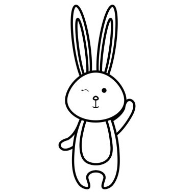 Sevimli tavşan hayvan karakteri