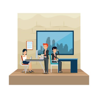 İş yerindeki iş adamları