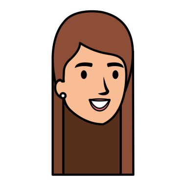 güzel bir kadın baş avatar karakter