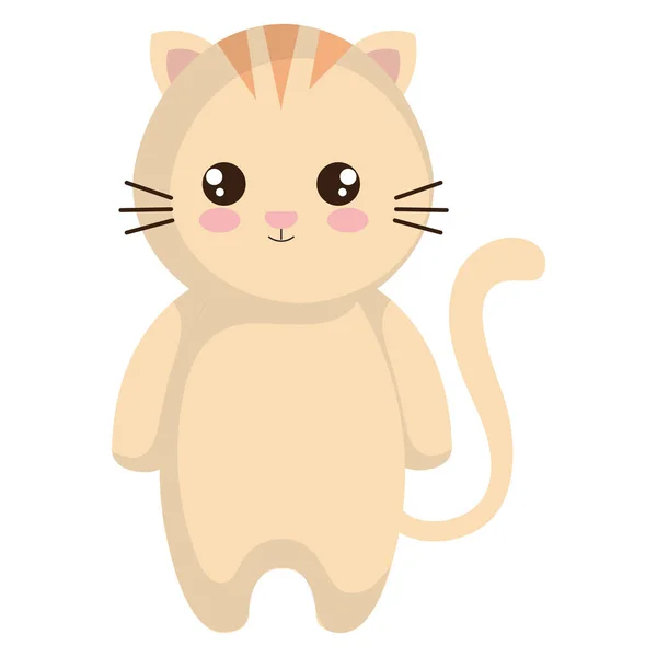 Mignon et petit chat personnage — Image vectorielle