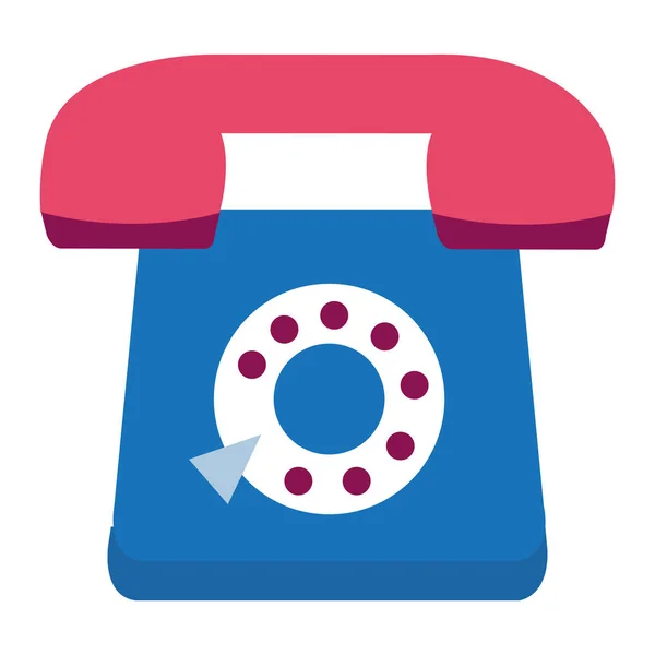 Service téléphonique icône isolée — Image vectorielle