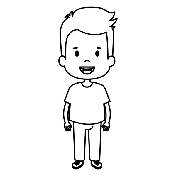 Personaje de niño feliz — Vector de stock