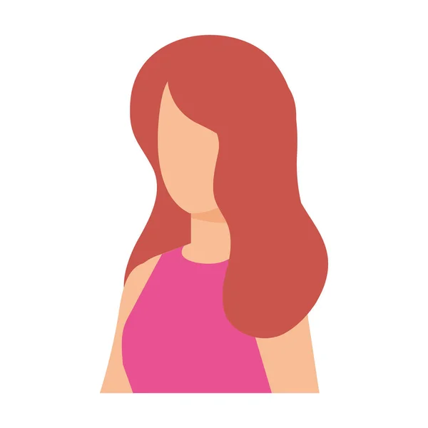 Carácter de mujer hermosa y joven — Vector de stock